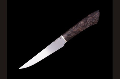 N690 Кухонный нож шеф 4 <span>(N690, стабилизированная карельская береза)</span>