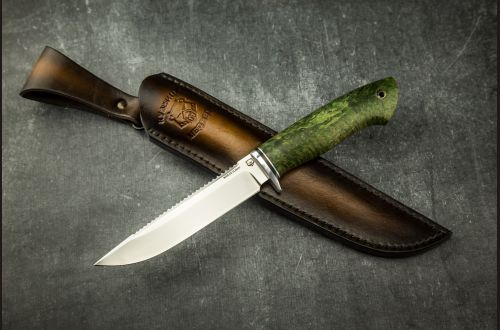 Нож Ерш <span>(Elmax, стабилизированная карельская береза)</span> формованные ножны