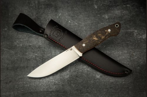 Нож Крит цельнометаллический <span>(Х12МФ, стабилизированная карельская береза)</span>