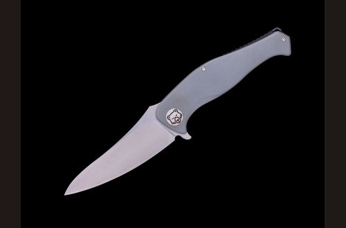 Складной нож "Афалина" <span>(Х12МФ, G-10, Замок "Liner-lock")</span> цвет серый