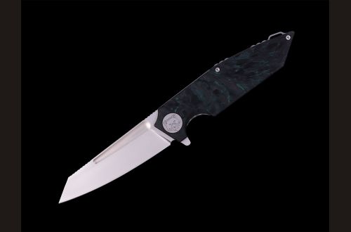 Складной нож "Баланс" <span>(N690, зеленый хаотичный карбон, Замок "Liner-lock")</span>