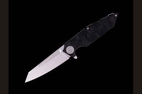 Складной нож "Баланс" <span>(N690, черный хаотичный карбон, Замок "Liner-lock")</span>