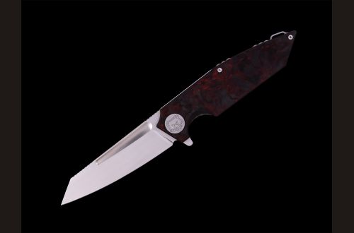 Складной нож "Баланс" <span>(N690, красный хаотичный карбон, Замок "Liner-lock")</span>