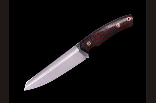 Нож "Баланс" цельнометаллический <span>(S390, хаотичный карбон)</span>