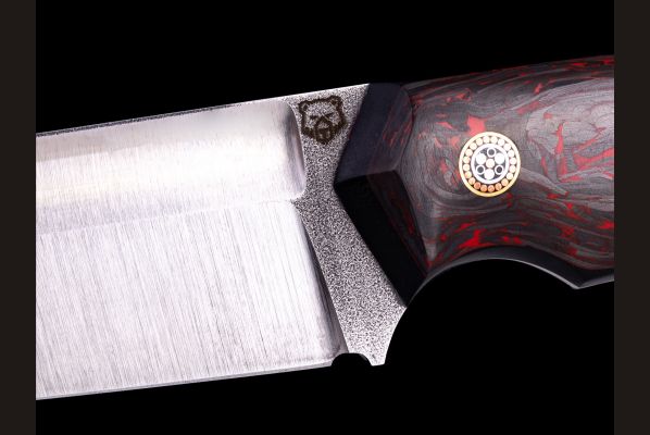 Нож "Баланс" цельнометаллический <span>(S390, хаотичный карбон)</span>