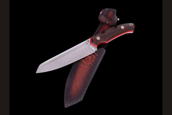 Нож "Баланс" цельнометаллический <span>(М390, хаотичный карбон)</span>