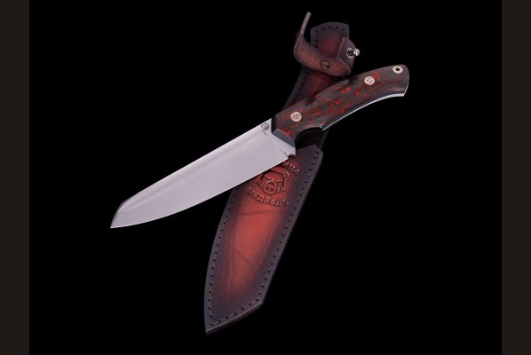 Нож "Баланс" цельнометаллический <span>(М398, хаотичный карбон)</span>