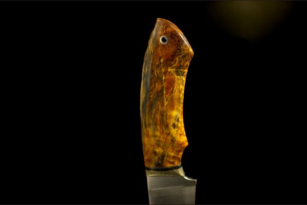 Нож Медведь - premium <span>(N690, стабилизированная карельская береза)</span>