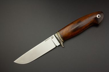 Нож Рысь <span><span>(М390, айронвуд, литьё с эффектом патины, мозаичный пин под темляк, формованные ножны)</span></span>