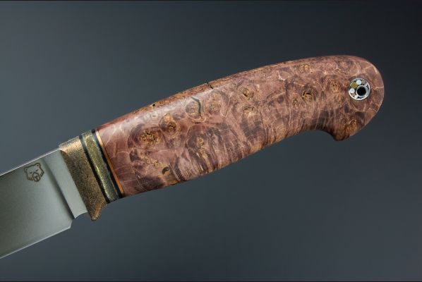 Нож Крит  <span>(М398, стабилизированный кап клена)</span> формованные ножны