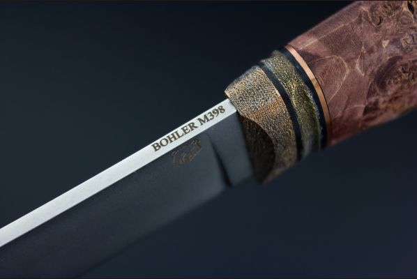 Нож Крит  <span>(М398, стабилизированный кап клена)</span> формованные ножны