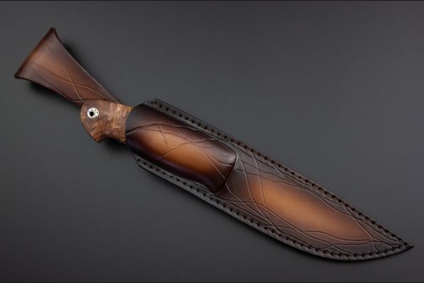 Нож Крит  <span>(М398, стабилизированный кап клена)</span> формованные ножны