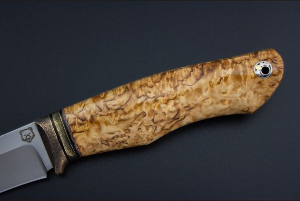 Нож Стриж  <span>(М398, стабилизированная карельская берёза)</span> формованные ножны
