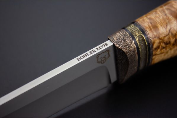 Нож Стриж  <span>(М398, стабилизированная карельская берёза)</span> формованные ножны