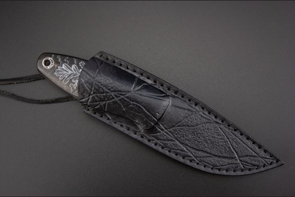 Нож шейный "Секач" <span>(Bohler M390, рог индийского буйвола, макумэ-ганэ)</span> скримшоу