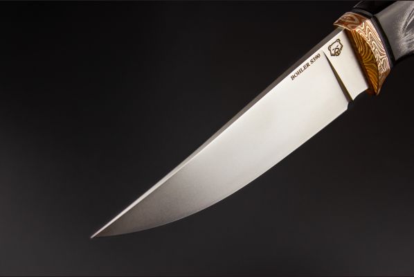 Шейный нож "Сова" <span>(S390, рог индийского буйвола, макумэ-ганэ)</span>