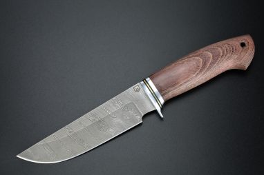Нож Сахалин <span><span>(Дамаск, Стабилизированный ясень)</span></span>