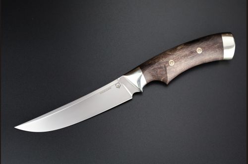 Нож Таймень <span>(Elmax, Стабилизированная карельская береза, мозаичные пины)</span> формованные ножны