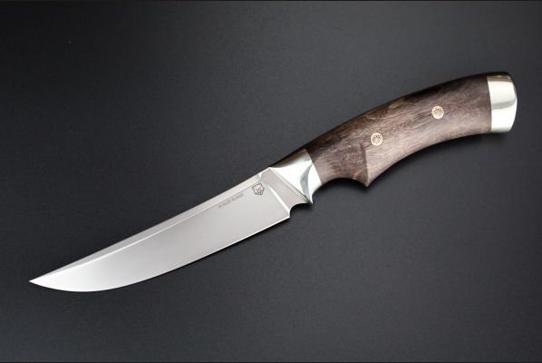 Нож Таймень <span>(Elmax, Стабилизированная карельская береза, мозаичные пины)</span> формованные ножны