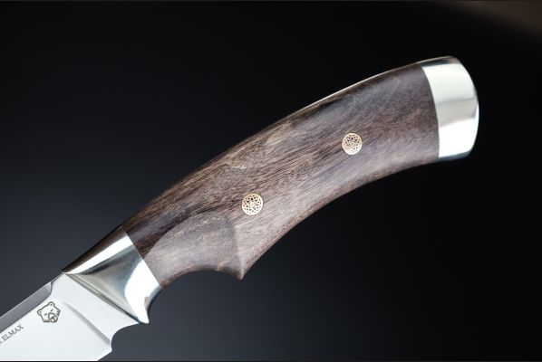 Нож Таймень <span>(Elmax, Стабилизированная карельская береза, мозаичные пины)</span> формованные ножны