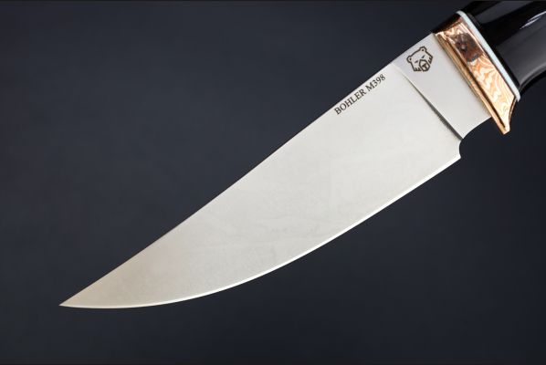 Нож шейный "Тукан" <span>(Bohler M398, рог индийского буйвола, макумэ-ганэ)</span> скримшоу