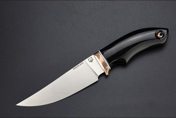 Нож шейный "Тукан" <span>(Bohler M398, рог индийского буйвола, макумэ-ганэ)</span> скримшоу