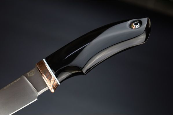 Нож шейный "Тукан" <span>(Bohler M398, рог индийского буйвола, макумэ-ганэ)</span> скримшоу