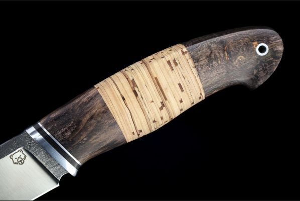 Нож Русский  <span>(Х12МФ, Стабилизированная карельская береза, Береста)</span>