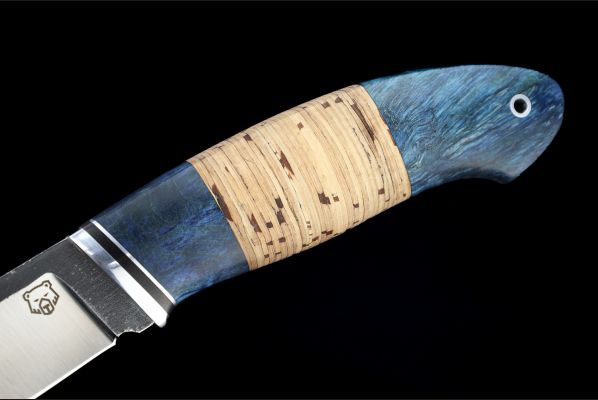 Нож Соболь <span>(Х12МФ, Стабилизированная карельская береза, Береста)</span>