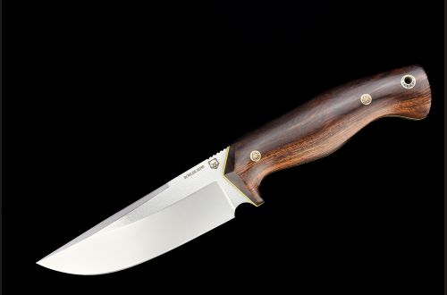 Нож Крым цельнометаллический <span>(М390, Айронвуд, мозаичные пины, мозаичный пин под темляк)</span>