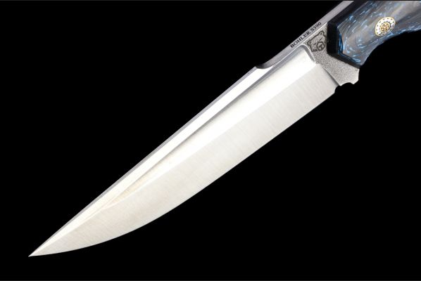 Нож Рубикон цельнометаллический <span>(S390, хаотичный карбон)</span>