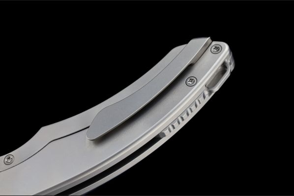 Складной нож Меридиан <span>(М390, Титан, вставка Хаотичный карбон синий, Замок "Frame-Lock")</span>