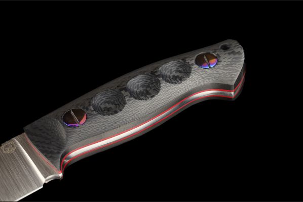 Нож Сибирь <span>(S390, карбон, цельнометаллический, титановые винты)</span>