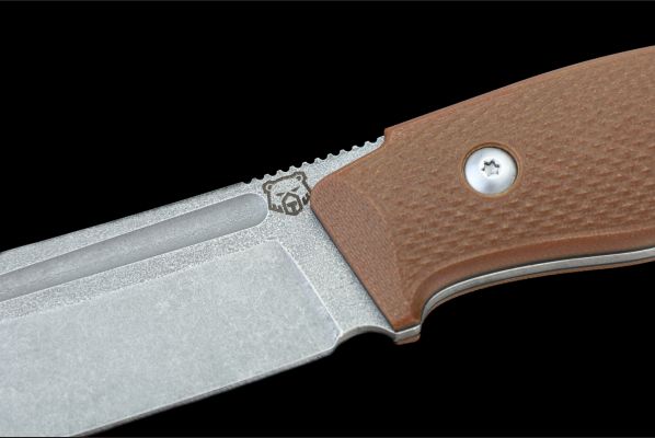 Нож Воркаут цельнометалический <span>(Х12МФ, рукоять G10 коричневая)</span>