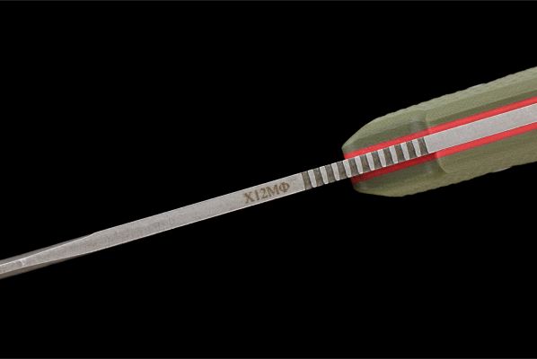 Нож Воркаут цельнометалический <span>(Х12МФ, рукоять G10 зеленая)</span>