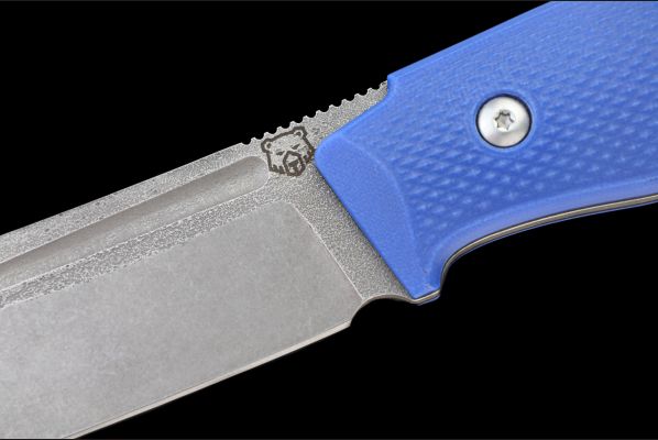 Нож Воркаут цельнометалический <span>(Х12МФ, рукоять G10 синяя)</span>