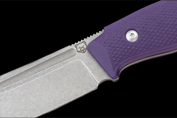 Нож Воркаут цельнометалический <span>(Х12МФ, рукоять G10 фиолетовый)</span>