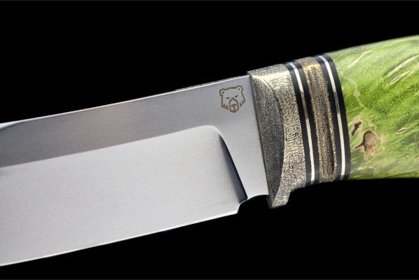 Нож Воркаут <span>(N690, стабилизированный кап клена, мозаичный пин под темляк)</span>