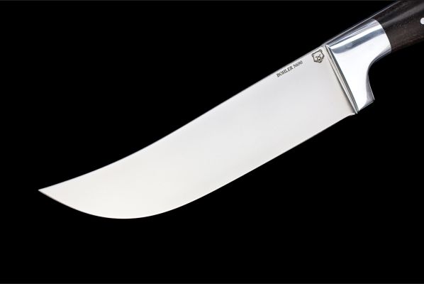 Узбекский нож Пчак цельнометаллический <span>(N690, стабилизированная карельская береза, спуски от обуха)</span>