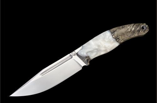 Нож Воркаут <span>(N690, стабилизированная карельская береза, акрил)</span>