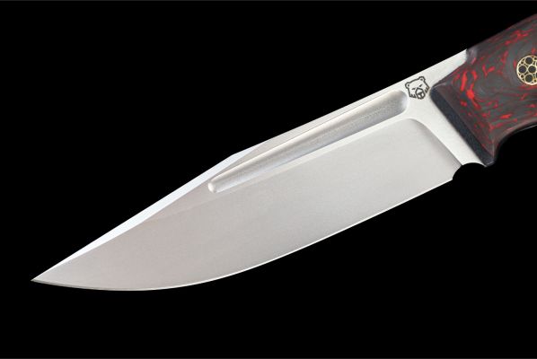 Нож "Воркаут" цельнометаллический <span>(М398, хаотичный карбон)</span>