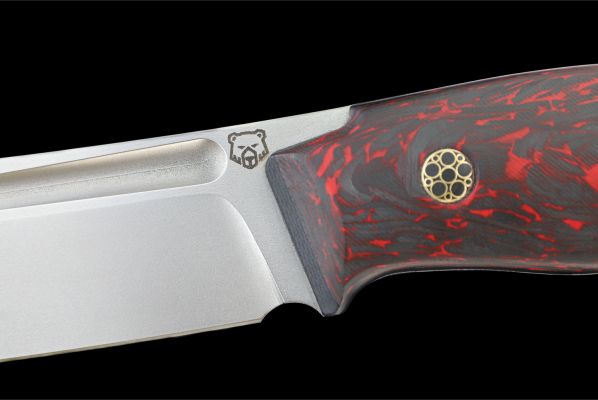 Нож "Воркаут" цельнометаллический <span>(М398, хаотичный карбон)</span>