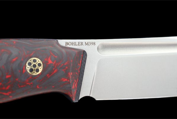 Нож "Воркаут" цельнометаллический <span>(М398, хаотичный карбон)</span>