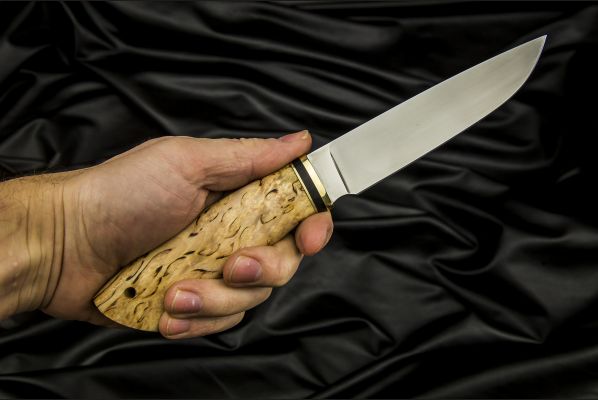Нож Лиса <span>(M390, карельская береза)</span>