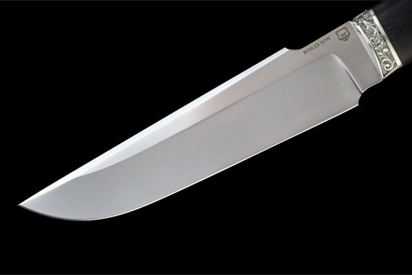 Нож Тайга <span>(M390, больстер мельхиор, черный граб, мозаичный пин)</span>