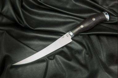 Нож Шеф - повар <span><span>(х12мф, черный граб, дюраль, мозаичные пины)</span></span>