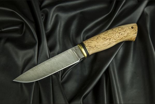Нож Лиса <span>(дамаск, карельская береза)</span>