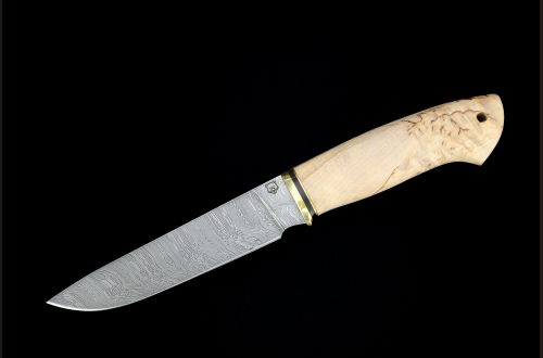 Нож Лиса <span>(дамаск, карельская береза)</span>