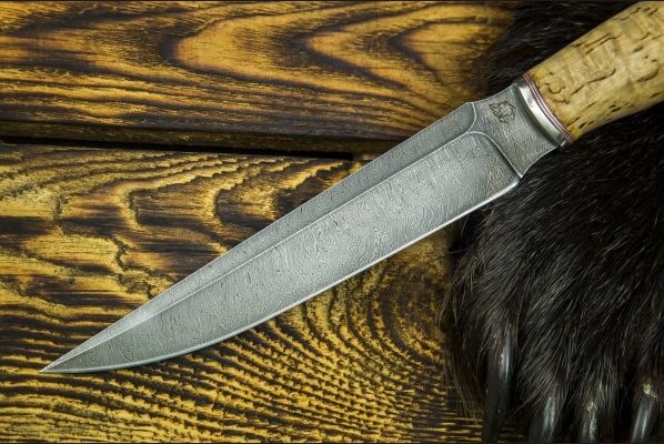 Нож Каратель <span>(дамаск 1200 слоёв, карельская береза)</span>