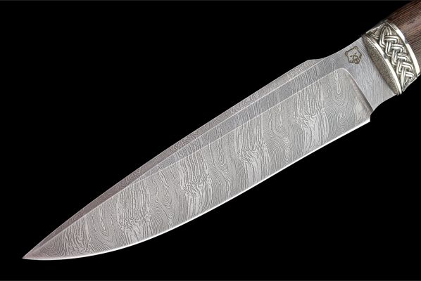 Нож Ворон <span>(дамаск, венге, литьё мельхиор)</span>